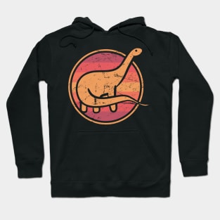 Retro Vintage Long Neck Dinosaur Brontosaurus Hoodie